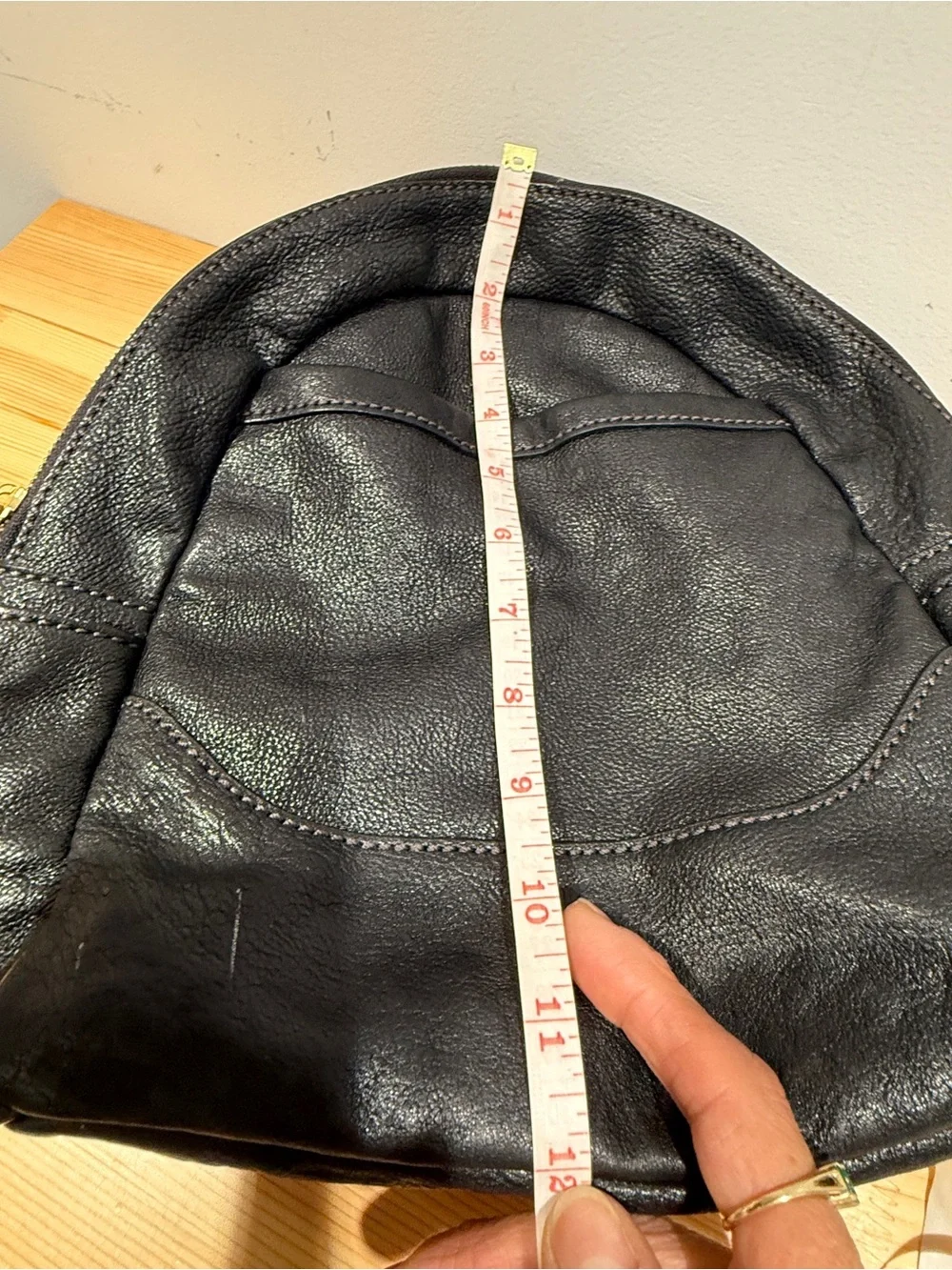 Frye Black Pebbled Leather Mini Backpack